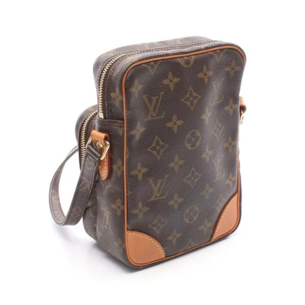 Louis Vuitton Monogram Bag Leather Shoulder Canvas Brown Amazon Brown